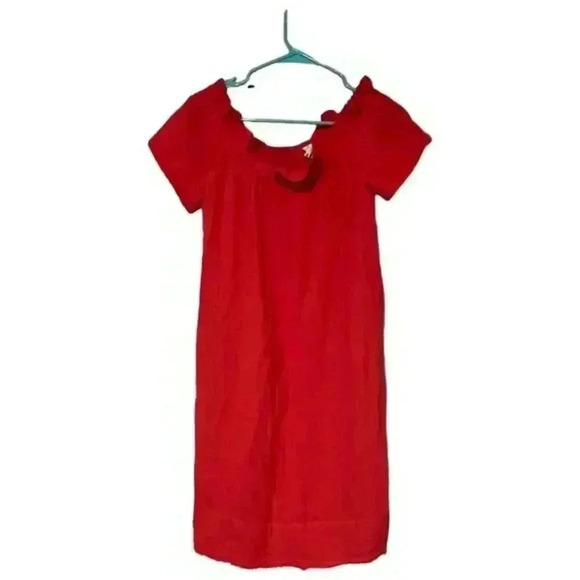 AMADI Dresses & Skirts - AMADI Off-Shoulder Puff Sleeve Mini Sundress Red XS Casual Short Women's…